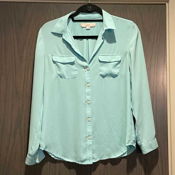 Loft blue button down - Picture 1 of 4